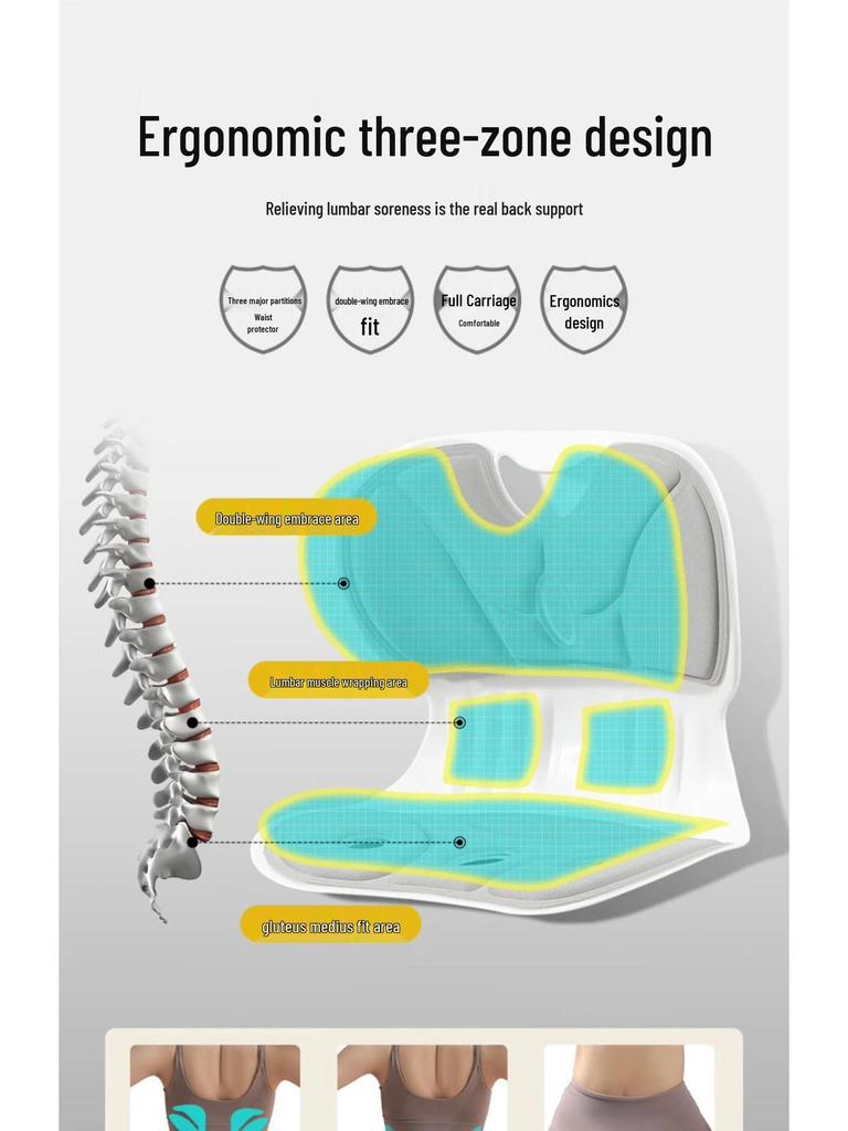 Ergonomisches Lenden- und Hüftstützkissen für Bürostühle und zur Haltungskorrektur