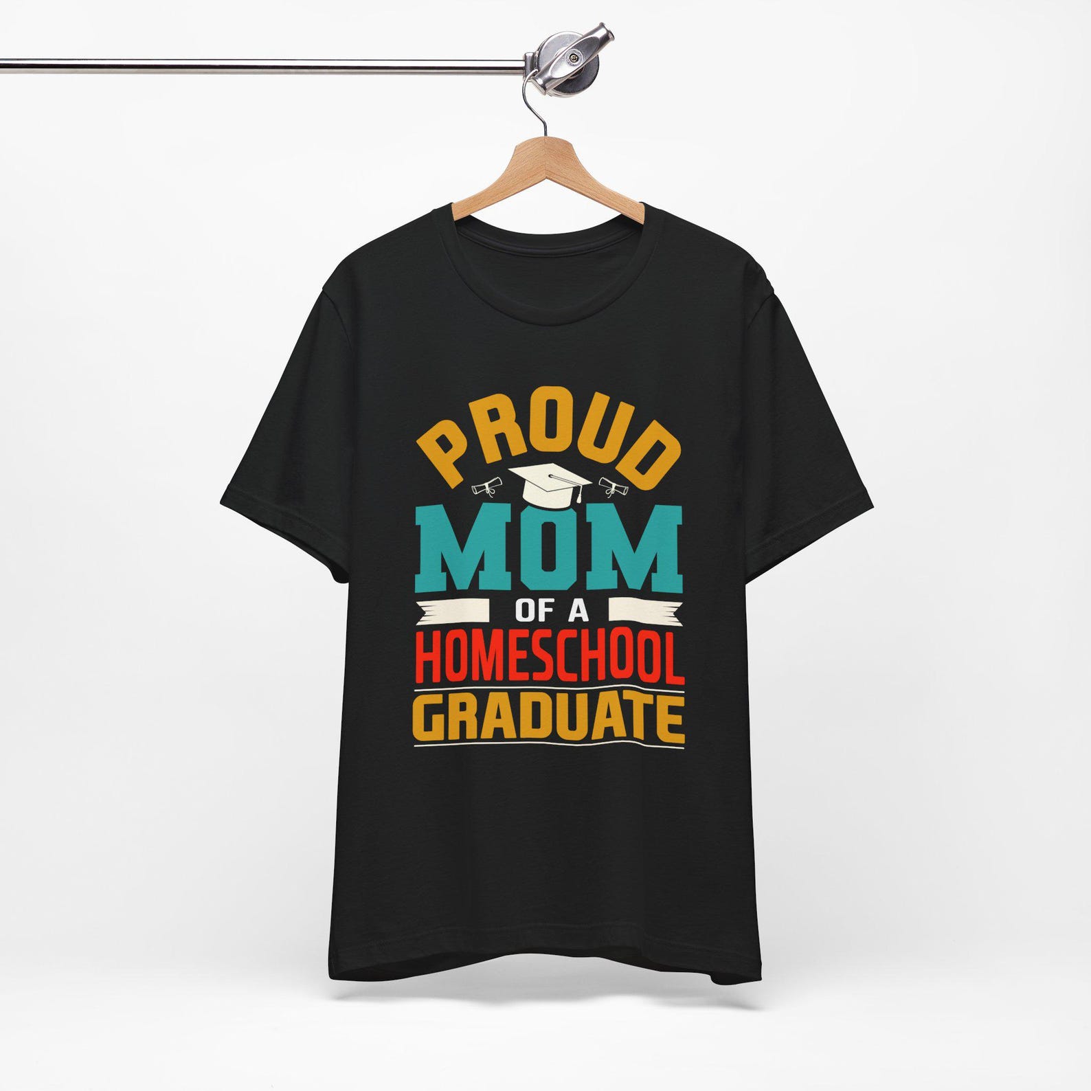 Personalized Mom of a Homeschool Graduate Unisex Tee Shirt, Graduation Gift , Home Schooling , Homeschool Room , Parent , Home School Humor 2XL