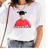 Korea Singer Top Kpop Tshirts Vintage Womens Tshirt Gift Idea Women Clothing Funny Graphic Tops Cha Eun Woo Y2k Clothes