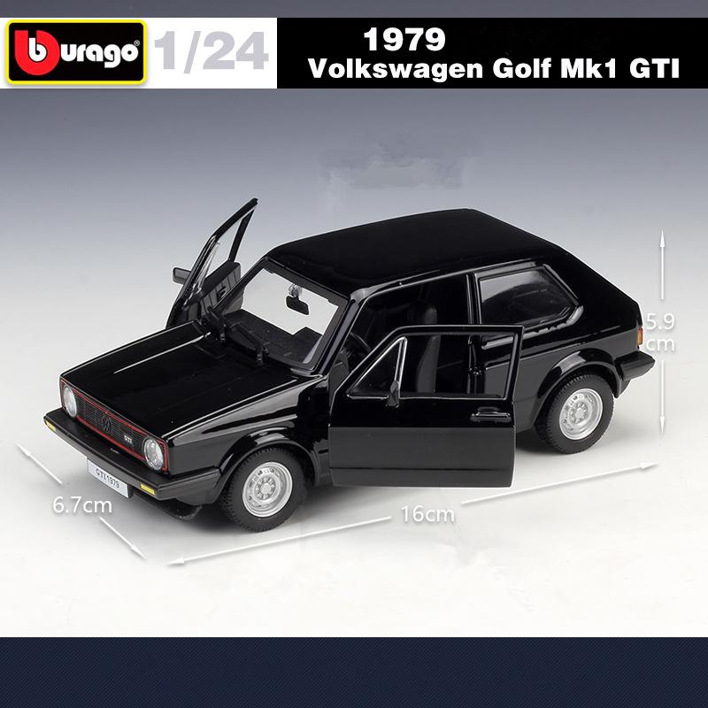 Bburago 1:24 Volkswagen Golf GTI Mk1 1979 Alloy Road Sports Car Model Diecasts Metal Classic Racing Car Vehicles Model Toys Gift