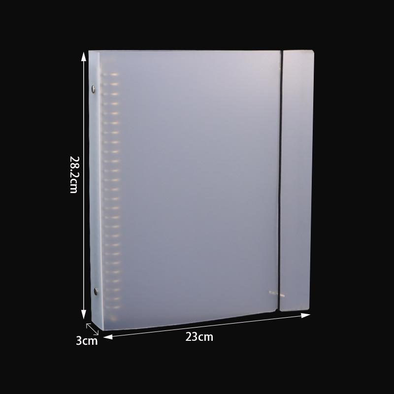 Clear B5 Plastic Ring Binder Document File - PP Loose-leaf Cover
