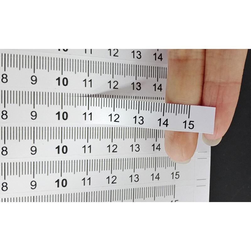 Waterproof Self-Adhesive Scale Ruler Sticker - Midpoint Measurement Marker.