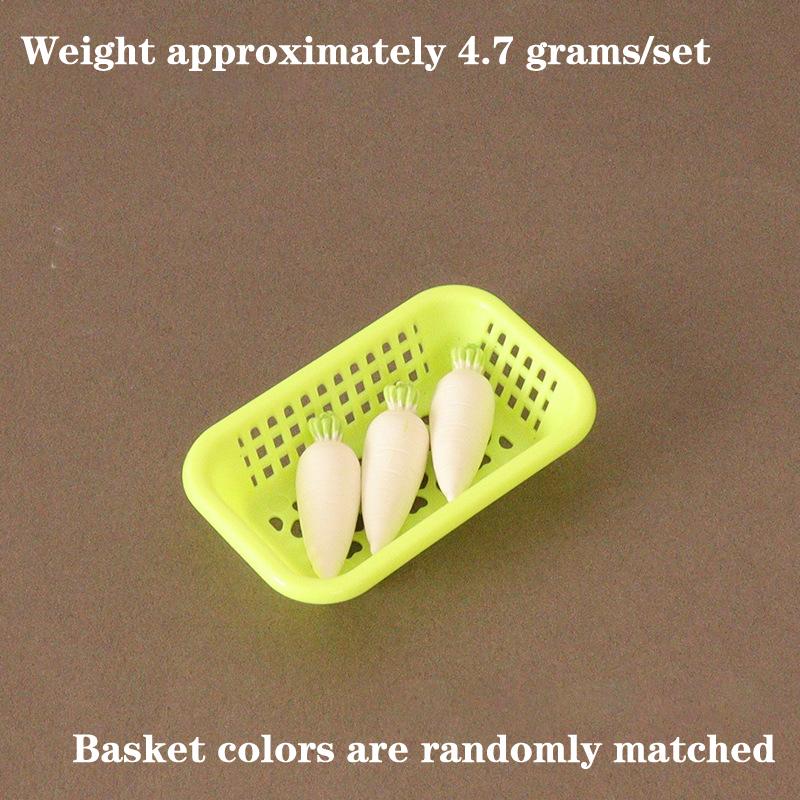 Dollhouse Simulation Vegetable Basket Set Dollhouse Decoration Mini Play Toys Kitchen Life Scene Model Accessories Props