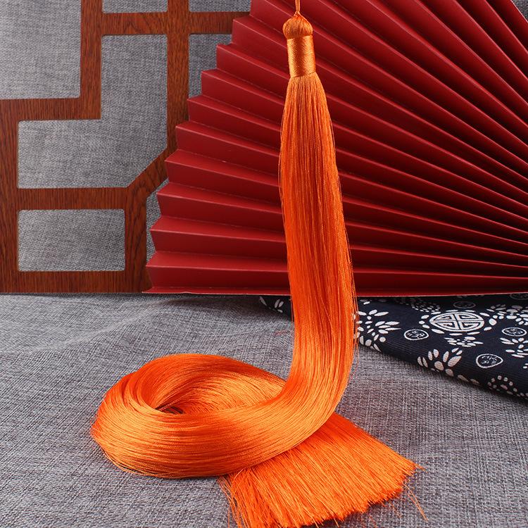 

2Pcs 50CM Polyester Silk Beads Tassel Fringe Brush Tassels Trim for Crafts DIY Jewelry Finding Embellish Curtain Accessories Tassel length 50cm оранжевый