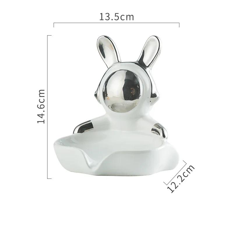 Creativecute Bathroom Soap Box Light Luxury Exquisite Ceramic Tray Home Desktop Storage Ornament Fashion Cartoon Soap Boxes