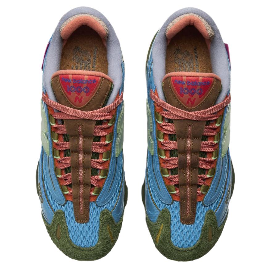 New Balance Salehe Bembury X 1000 Fog Be The Cloud Unisex Sneakers Blue Rich-Blue Vibrant-Yellow M1000BM