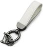 CigaMaTe Genuine Leather Car Key Ring, Key Chain, Double Ring, Carabiner, Carabiner, Car, Bike,
