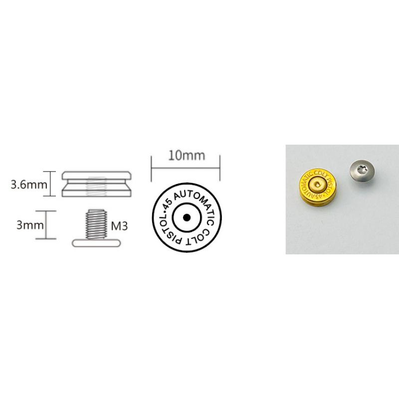 2/6/10pcs Brass Primer Screw Steel Flame Flashlight Clip EDC Knife Bullet Shell Clip Screw