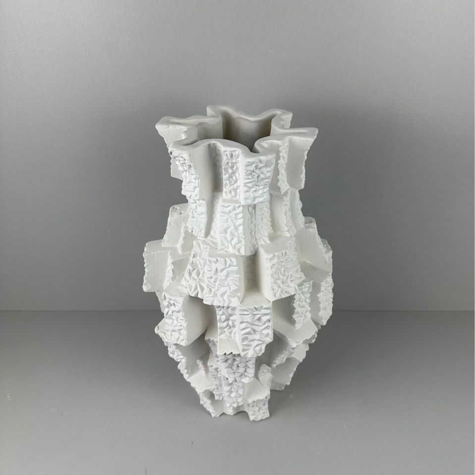 Ceramic Vase Irregular Splicing of Geometric Blocks Flower Vase Flower Arrangement Ceramic Handicrafts Home Decoration