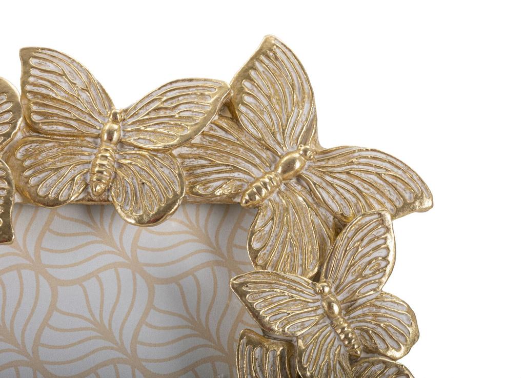 Photoframe Glod Butterflies 22.3X2.3X27.8 Cm (Inside Photo Size Cm 15X20)