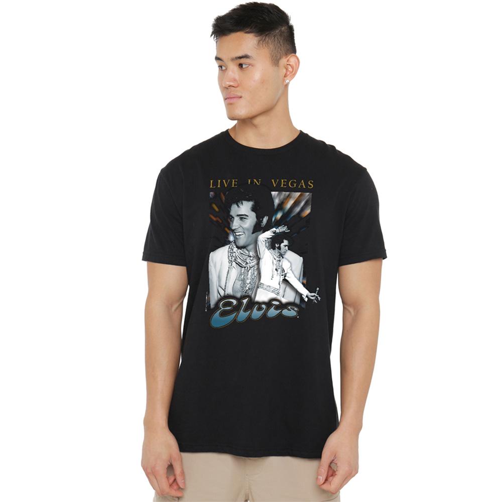 Elvis Presley Unisex Adult Live In Vegas T-Shirt