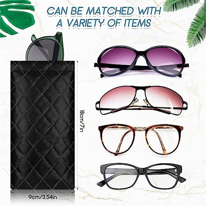 Fashion Sunglasses Bags Storage Case Portable Soft Pu Leather Coins Lipsticks Pouch High-Grade Waterproof Eyewear Glasses Bag