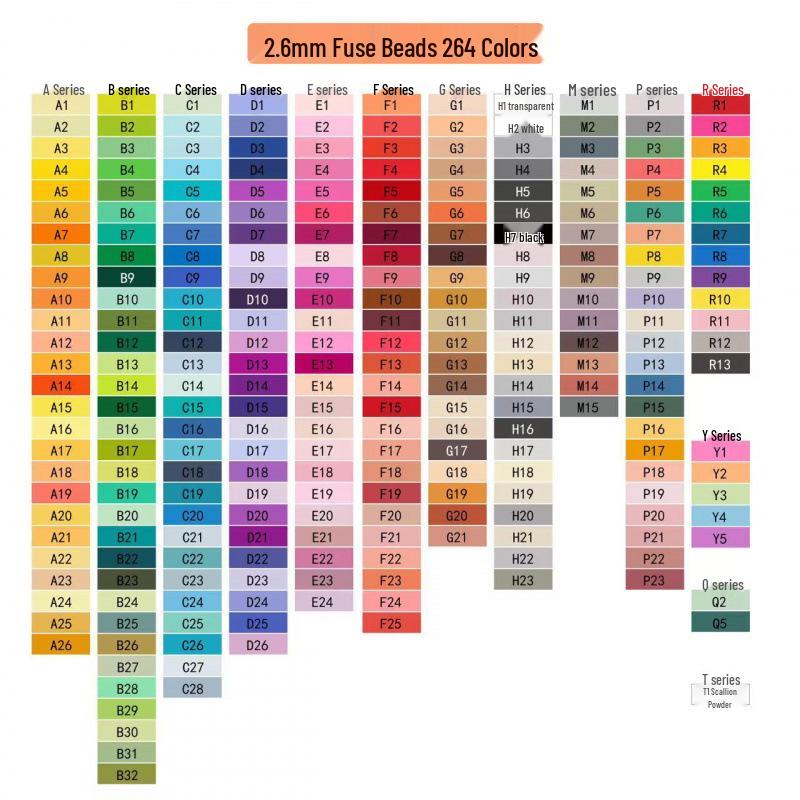 2.6mm Perler Beads Refill Pack for DIY Handmade Fused Bead Toys