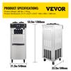 Commercial Soft Ice Cream Machine,2200W 3 Flavors Ice Cream Maker,Auto Clean LCD Panel for Restaurant
