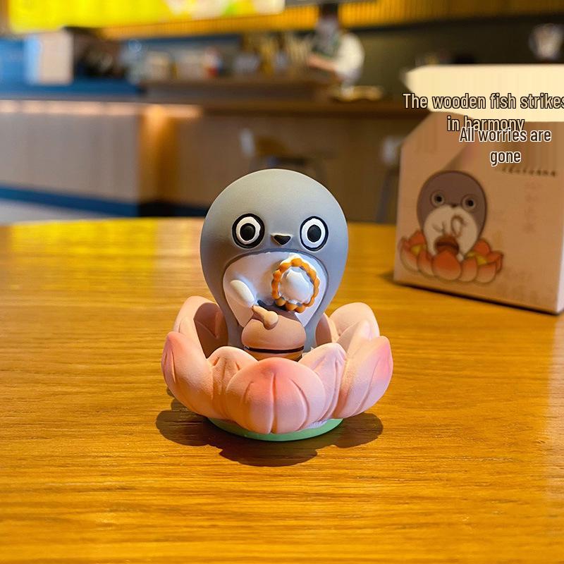 Серия «Дзен-лотос»: Мультяшный креативный настольный и автомобильный орнамент Boxed