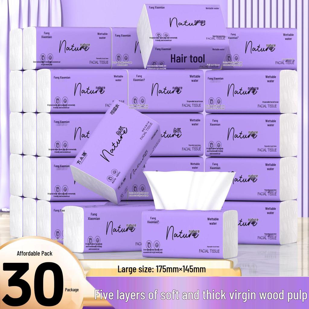 Fang Xiao Mian Thickened 5-Ply Absorbent Facial Tissues - Full Box