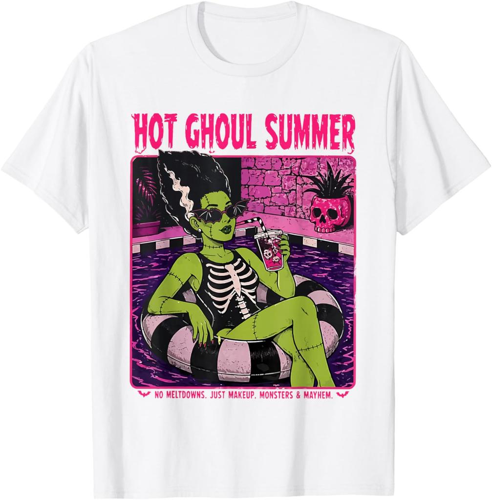 Hot Ghoul Summer Halloween Beach Summerween Cocktail T-Shirt