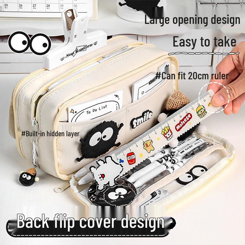 Upgraded Transparent Coal Ball Pencil Case - Stylish, High Capacity for Boys & Girls