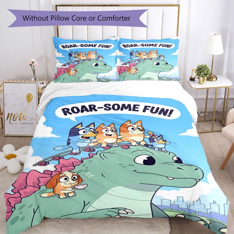 Bluey Bed Linen Set Suitable for Living Room Machine Washable Perfect Gift for Friends Family