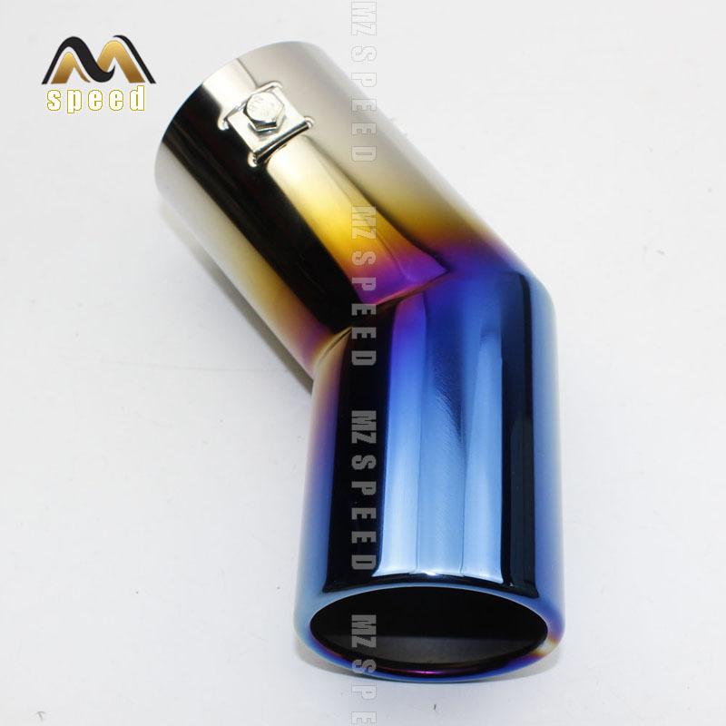 Universal Car Rear Round Exhaust Pipe Tail Muffler Tip Chrome Stainless Steel Automobile Muffler Tip Replacement For Auto Acce