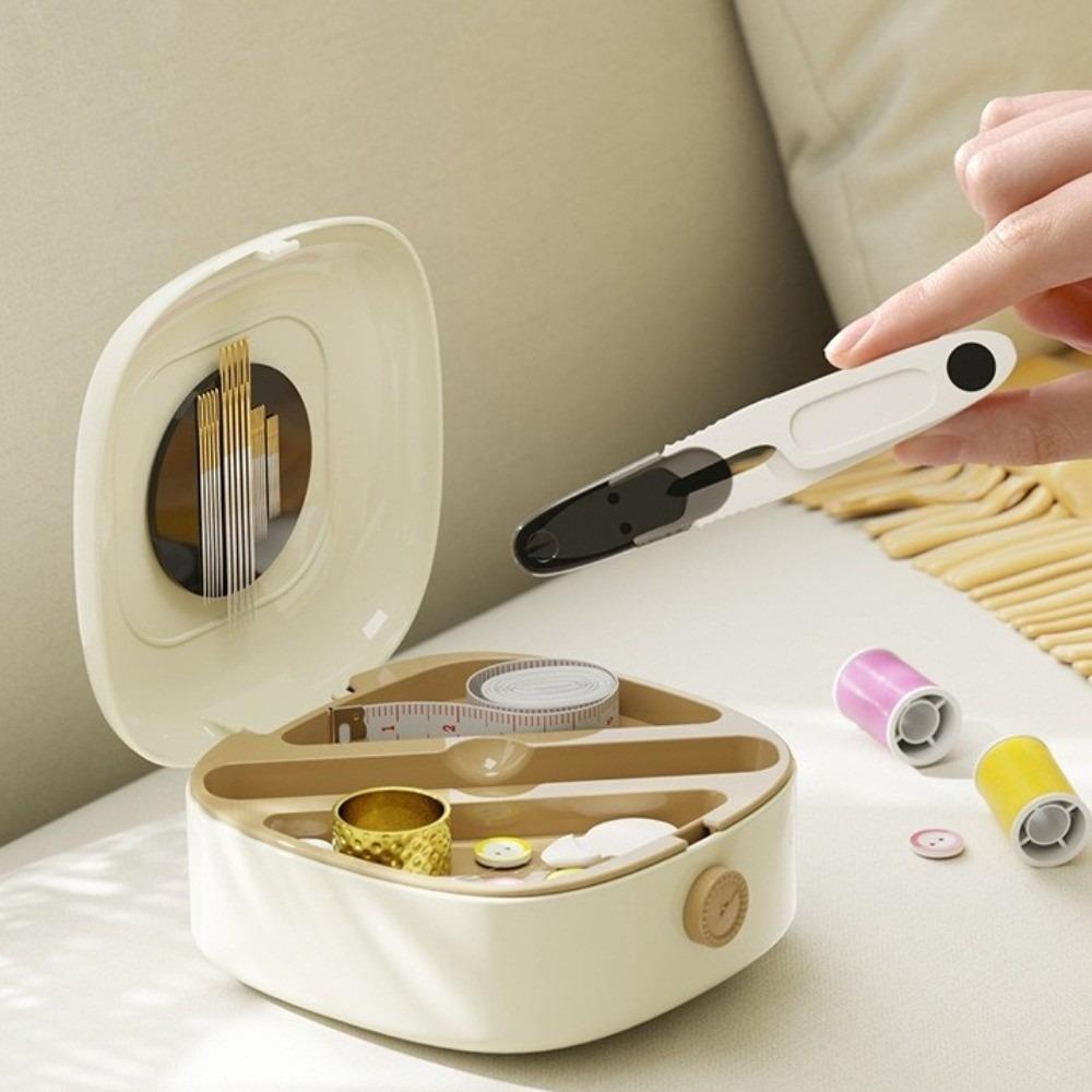 Plastic Casing Magnetic Sewing Kit Lightweight Hand Sewing Tools Portable Sewing Box  Crafting
