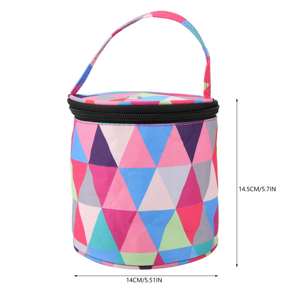 Knitting Bag Storage Bag for Tool Wool Swter Crochet  Storeroom(Multi Color Round S)