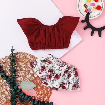 Newborn Infant Baby Girls Summer Cotton Linen Bow Floral Romper Dress Bodysuit