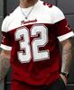 Men's Casual Summer Color Matching Digital Printing Crew Neck Short-sleeved T-shirt NB.32 Jersey Oversized Football Training