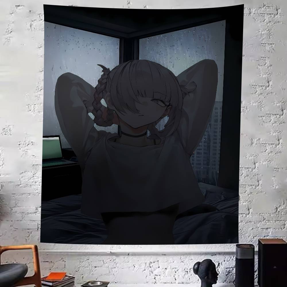 Kawaii Nazuna Nanakusa Tapestry Bedroom Cute Anime Call of Night Modern Young People Style Dorm Theme Room Decor