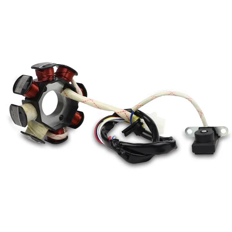 8 Poles Coil Ignition Magneto Stator for GY6 49cc 50cc 110cc 125cc 150cc 139QMB 147QMD 152QMI 157QMJ Scooter Moped Dirt Bike