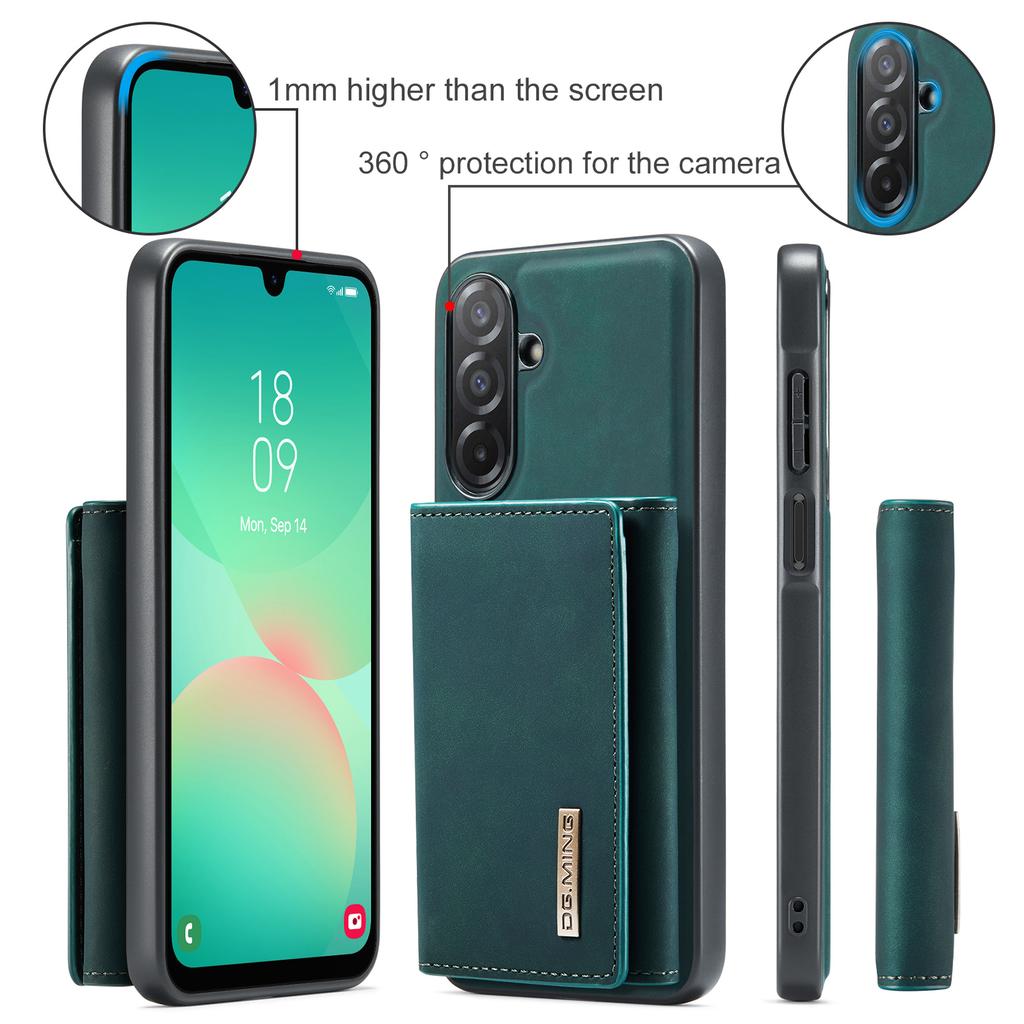 DG.MING M1 Series for Samsung Galaxy A26 5G Case Kickstand PU Phone Cover with Detachable Wallet