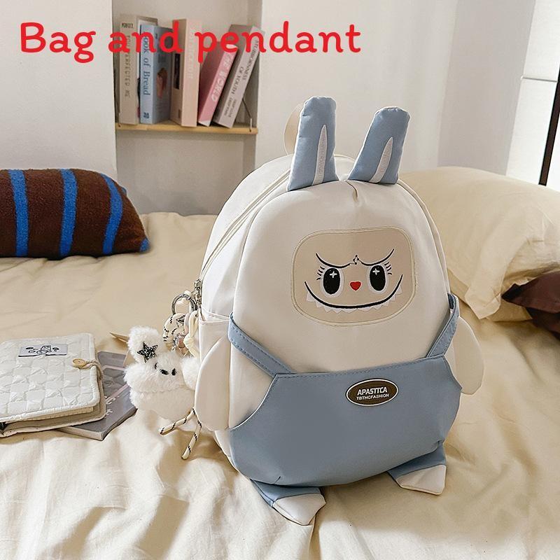 Rabbit Cute Cartoon Pattern Student Backpack With Pendant For Going Out