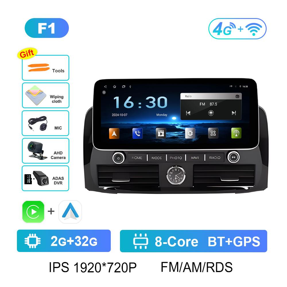 Android Auto Wireless Carplay for Toyota Prado 2004 2005 2006 2007 - 2009 DSP Stereo Cooling Fan Autoradio Touch Screen No 2 Din