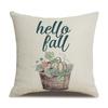 Thanksgiving Linen Pillowcase Autumn Pumpkin Print Pillow Cushion Cover