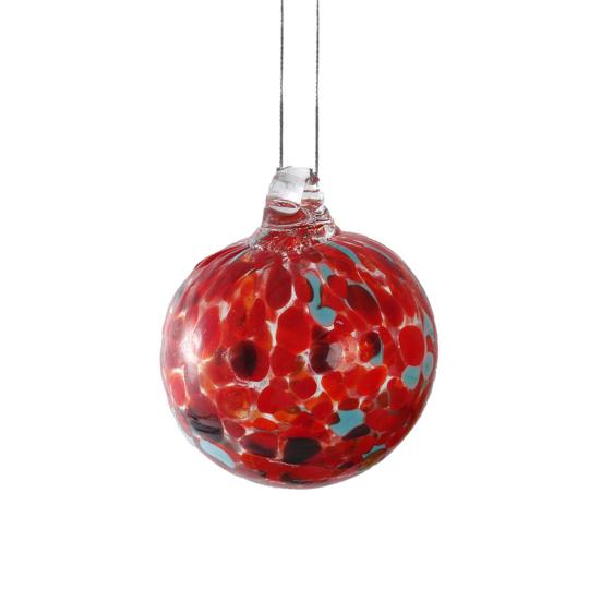Yousheng Christmas Pendant Glass Sphere Transparent Glass Hand-Painted Xmas Tree Festive Balls Home Decor Accent