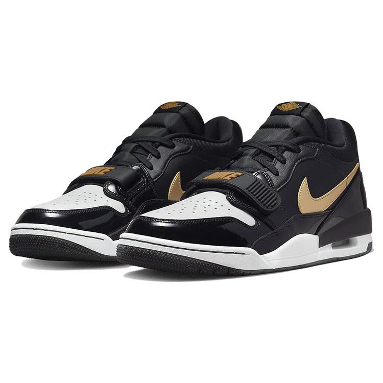 Air Jordan Legacy 312 Low Siyah Metalik Altın Erkek Spor Ayakkabı Beyaz CD7069-071