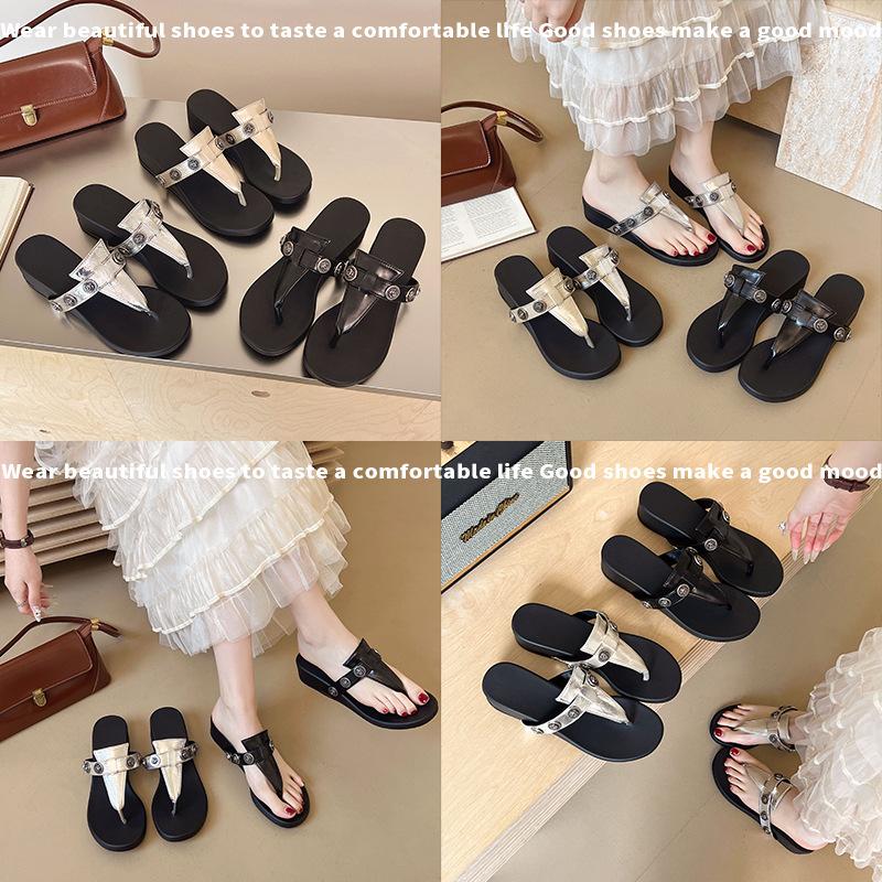 Pinch-in flip-flops shoes women's summer wear 2025 new Korean version fashion versatile flat-bottomed cool slippers beach shoes sandals