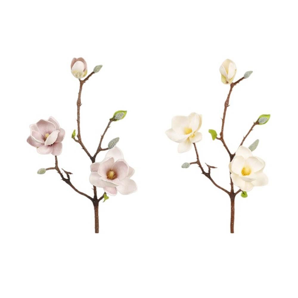 Handgefertigte Künstliche Magnolienblüte Real Touch Falscher Magnolienzweig Kunstblume Muttertagsgeschenk