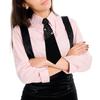 Unisex Japanese Student Uniform Adjustable Strap Pre Tied Necktie Luxurious Rhinestones Embellished Neck Tie Neckwear