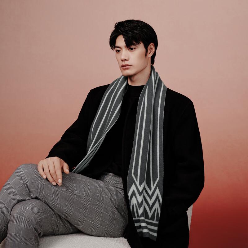 

Wanshili Xiao Que Xing 100% Lambswool Striped Couple Scarf