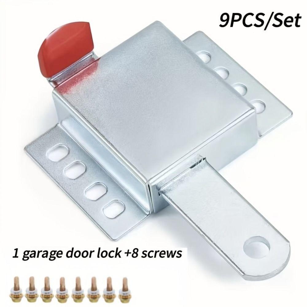 Galvanized Steel Garage Door Locks Rust Resistant Thicken Construction Heavy Duty Door Lock Manual Open Dual Side Installation