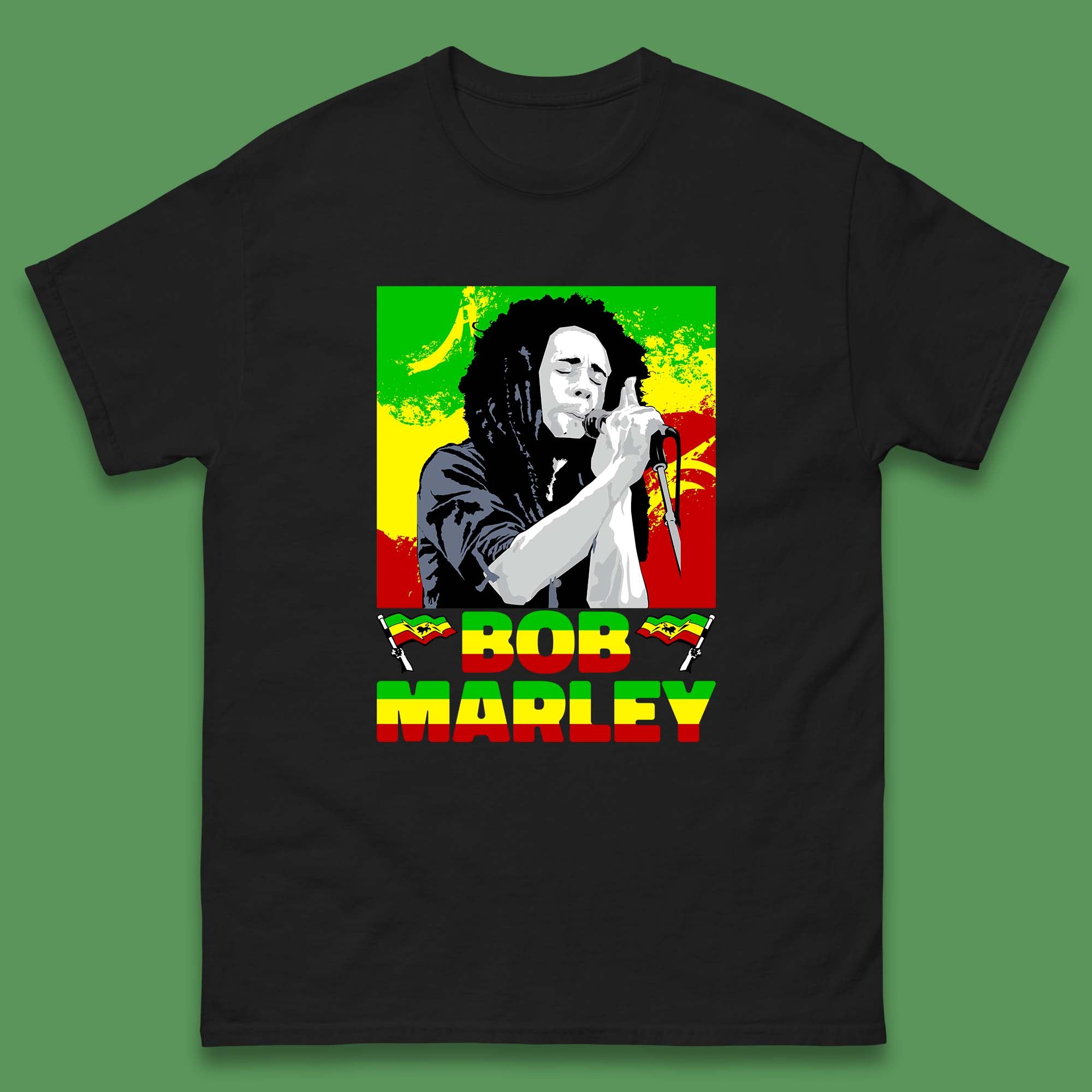 

Bob Marley Reggae Music Legends Never Die Jamaican Singer Songwriter Mens Tee Top XL