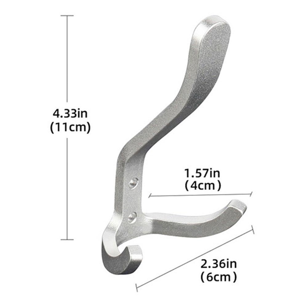 Wall Hooks Hangers Door Wall Mounted Clothes Coat Hooks Aluminum Heavy Load Rack For Kitchen Bathroom Hanging Hardware Organizer