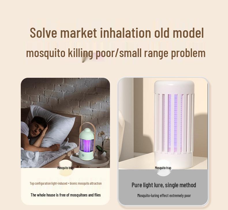Rechargeable Outdoor Mosquito Killer Lamp with Night Light Feature