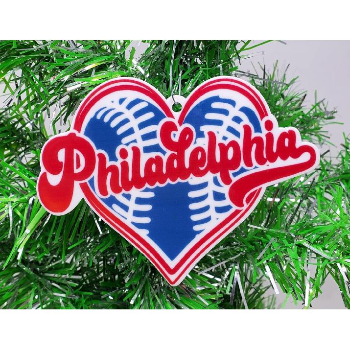 Универсальное сердечко-украшение для команды по бейсболу Филадельфии