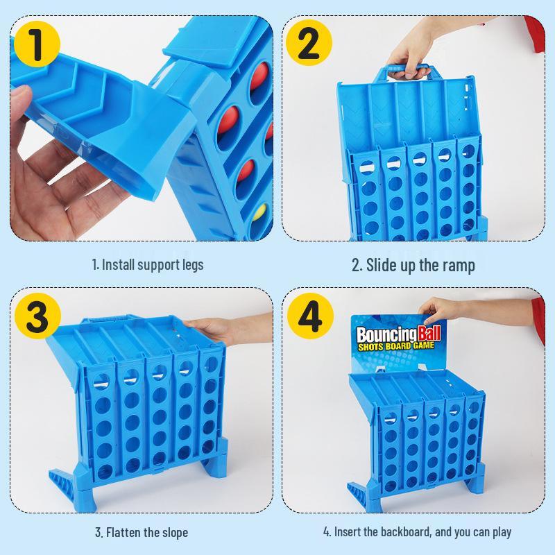 Catapult Basketball & Four-in-a-Row Desktop Pinball Game for Kids