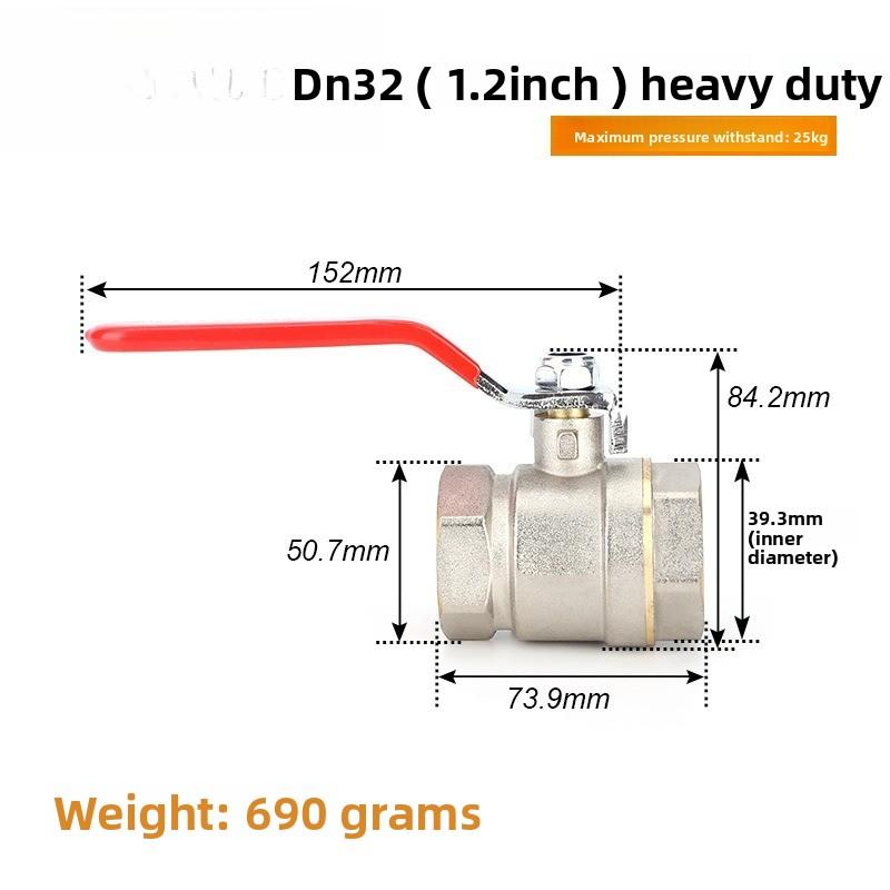 Edelstahl Kugelhahn SS304 2-teilig Volldurchgang Kugelhahn 1/2" 3/4" 1" 1-1/4" Innengewinde Vinylgriff Ventile