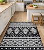 Waterproof Outdoor Patio Carpet 120X180 Black and White Ethno [Dywan13]