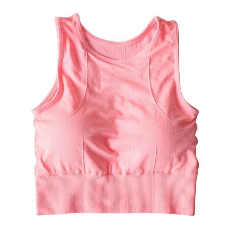 Atmungsaktive Mesh-BHs für Damen, stoßfest, gepolsterter BH, solide, nahtlose Fitness-Unterwäsche