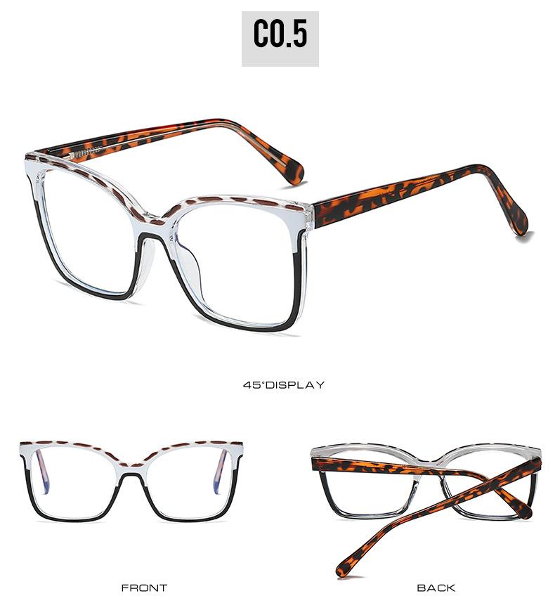 TR HD Cat Eye Blaulichtfilterbrille: Stilvoller europäischer und amerikanischer Farbblock-Trend